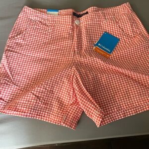 Columbia Red Gingham Shorts